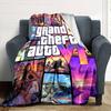 Grand Theft Auto Six Flannel Blanket Super Soft Warm Cozy Blanket for Sofa Bed Office Travel All‑Season Home Decor Gift