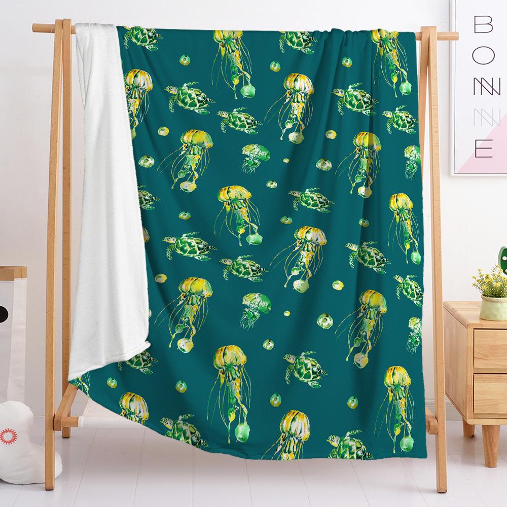 Small Fresh Blanket Flannel Blanket Picture Cover Blanket Spring And Autumn