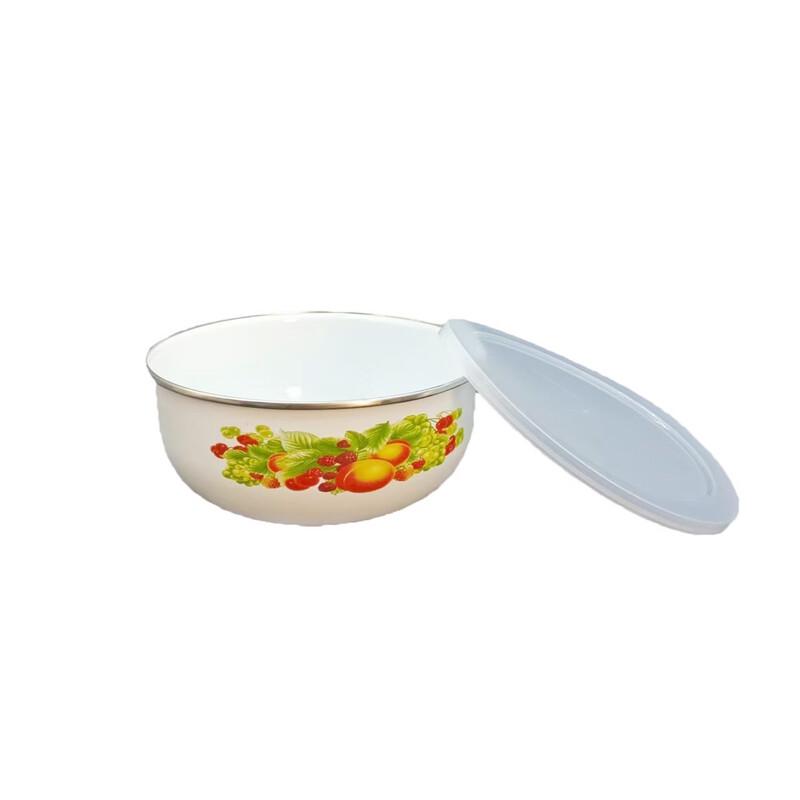 

ZISIZ Enamel Food Storage Bowl Set