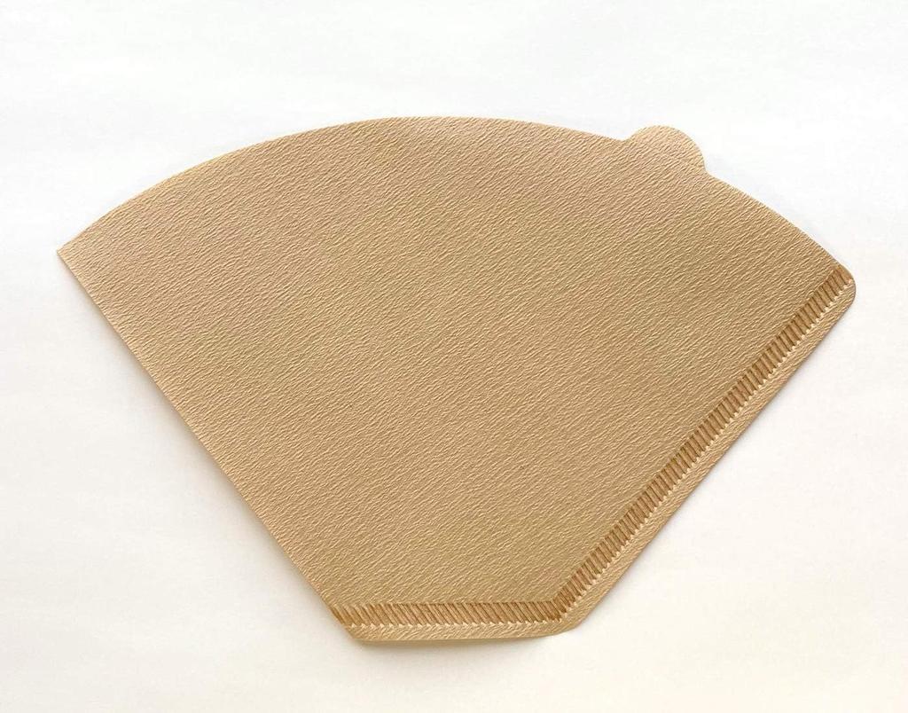 Kanae Paper Coffee Filters, KS, Trapezoidal Shape, 4-6 Cups, 100 Filters x 5 Packs, Unbleached, Made in Japan, Brown