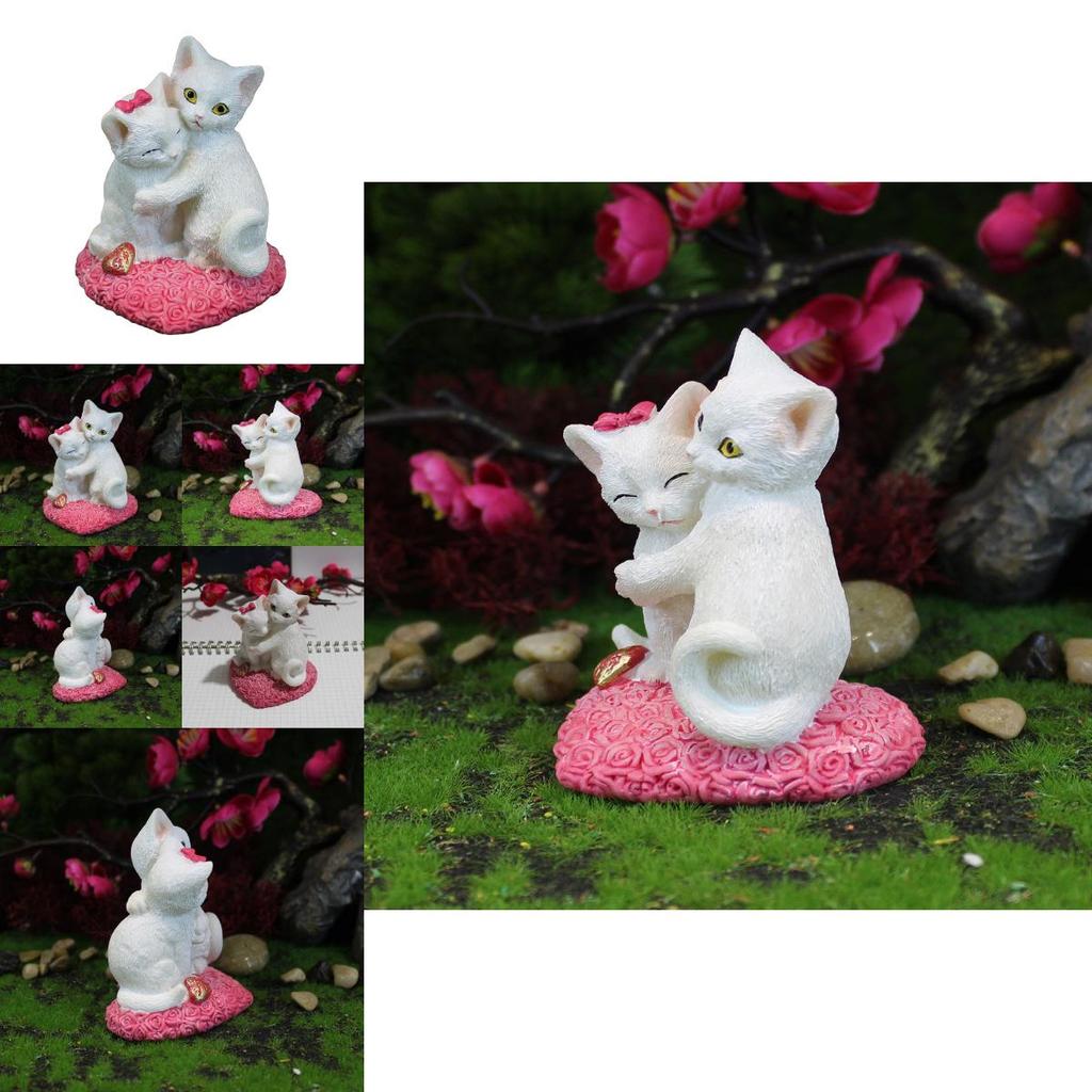 Valentine Day Cat Resin Figurine Gift For Valentines Day And Anniversaries