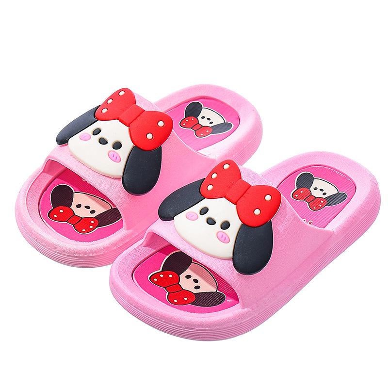 Boy's Summer Cartoon Non-Slip Soft Sole Slippers for Home and Outdoors