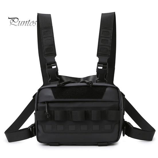 

Нагрудная сумка для мужчин и женщин, водонепроницаемая спортивная нагрудная сумка для бега, жилет, сумка для фитнеса, тренировок, велоспорта, пешего туризма чёрный