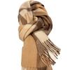 Simple and Versatile Plaid Wool Scarf for Women Couple Narrow Version Long Men's Scarf
