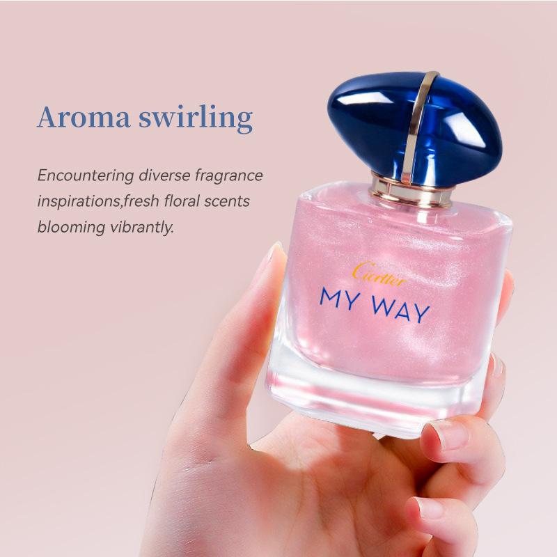 50ml Perfumy damskie Dobra atomizacja Trwały zapach Różowy Kompaktowy Ulepsz Urok Lekkie damskie płynne perfumy do makijażu na randkę