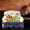 Süße Cartoon-Spiel-lustige O-Om N-Nom Decke Super Warm Bequem Plüsch Überwurfdecke Kind Zuhause Sofa Schlafzimmer Geschenk