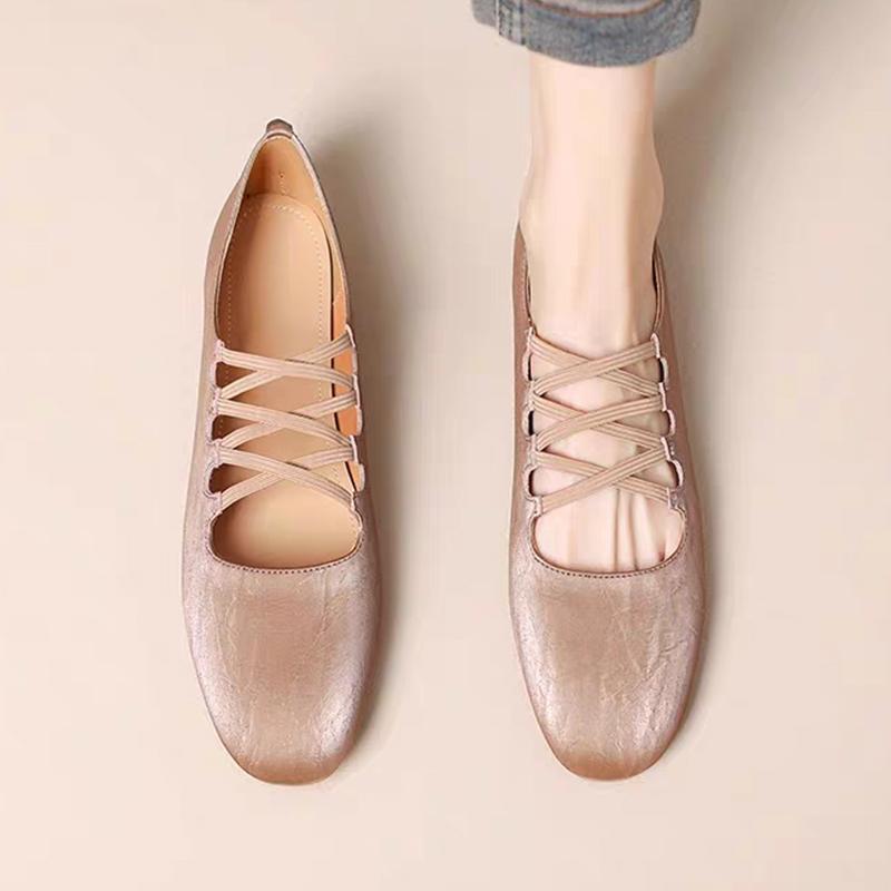 Fashion Women Ballet Dance Flats Shoes Dress Fashion Sandals Summer Soft Designer Loafers Shoes 2025 Casual Brand Zapatillas De Mujer