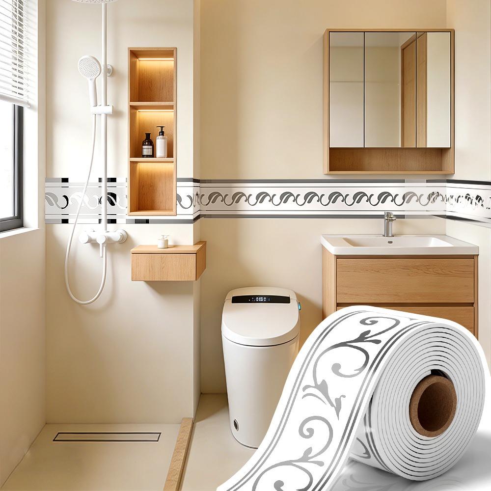 Waterproof Wall Border Flexible Baseboard Trim Border Decorative Strip Living Room