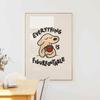 1pc Inspirational Quote Poster Wall Art Motivational Message Unique Gift Idea Poster Minimalistic Home Office Decor