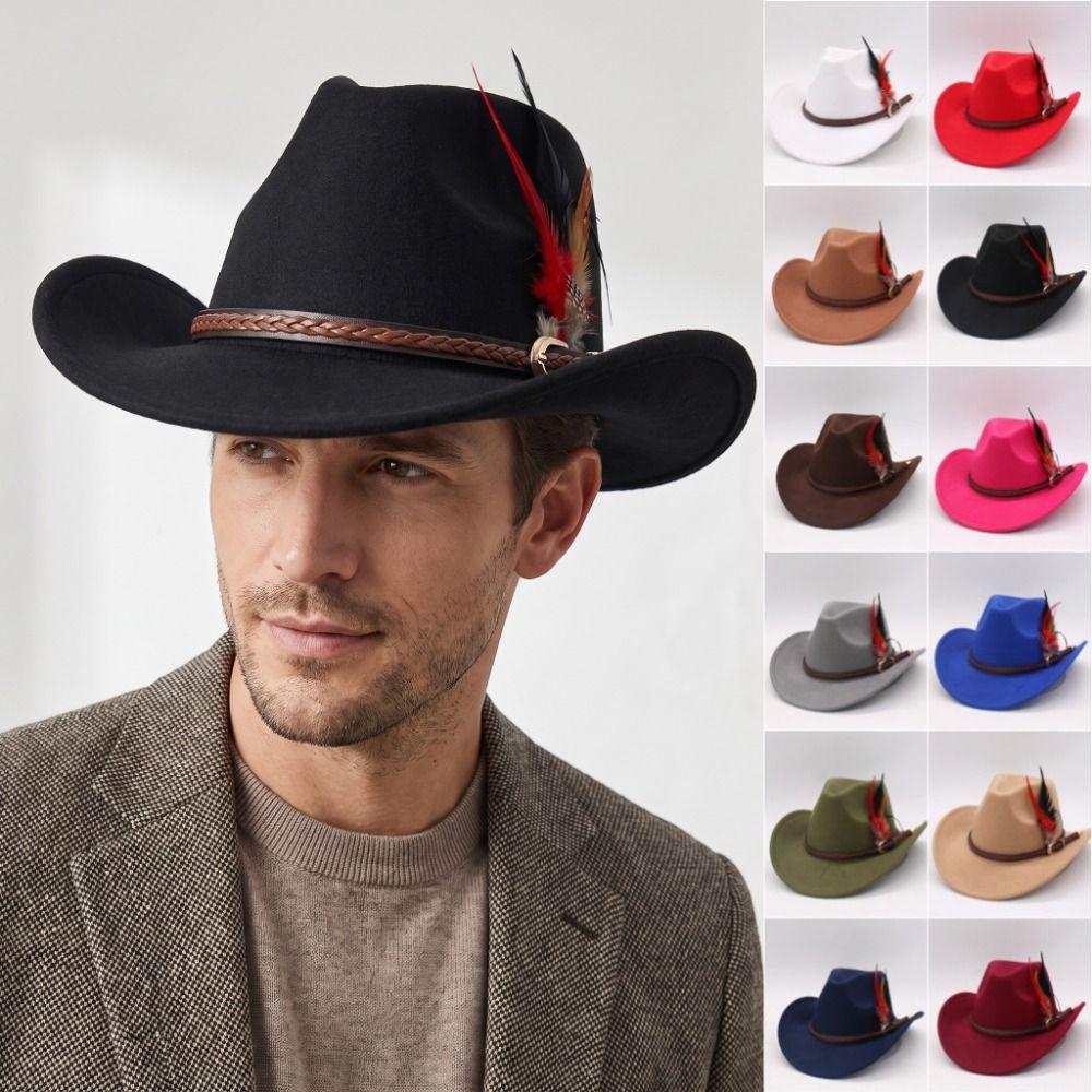 Fedora Hat Topper Hat Upturned Edge Jazz Hat Fashion Show Hats  Cowgirl Party Decorations
