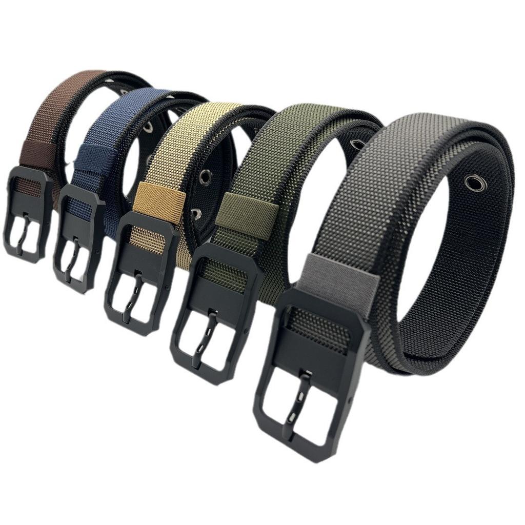 Needle Canvas Korean Denim Student Belt Quality Men'S High Quality Jeans Double Side Belt Buckle Casual