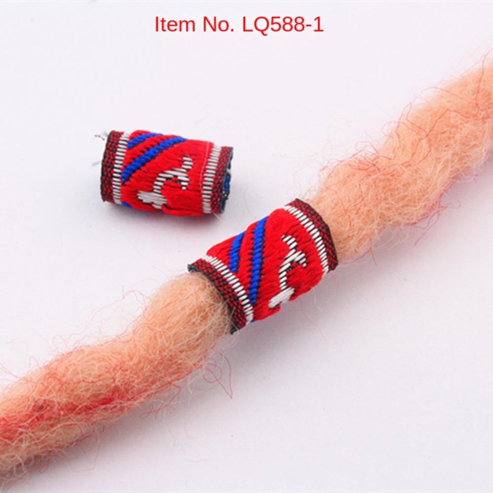 10Pcs/Set Hiphop Colorful Cloth Dreadlock Beads Mini Fabric Hair Braid Beads DIY   Party