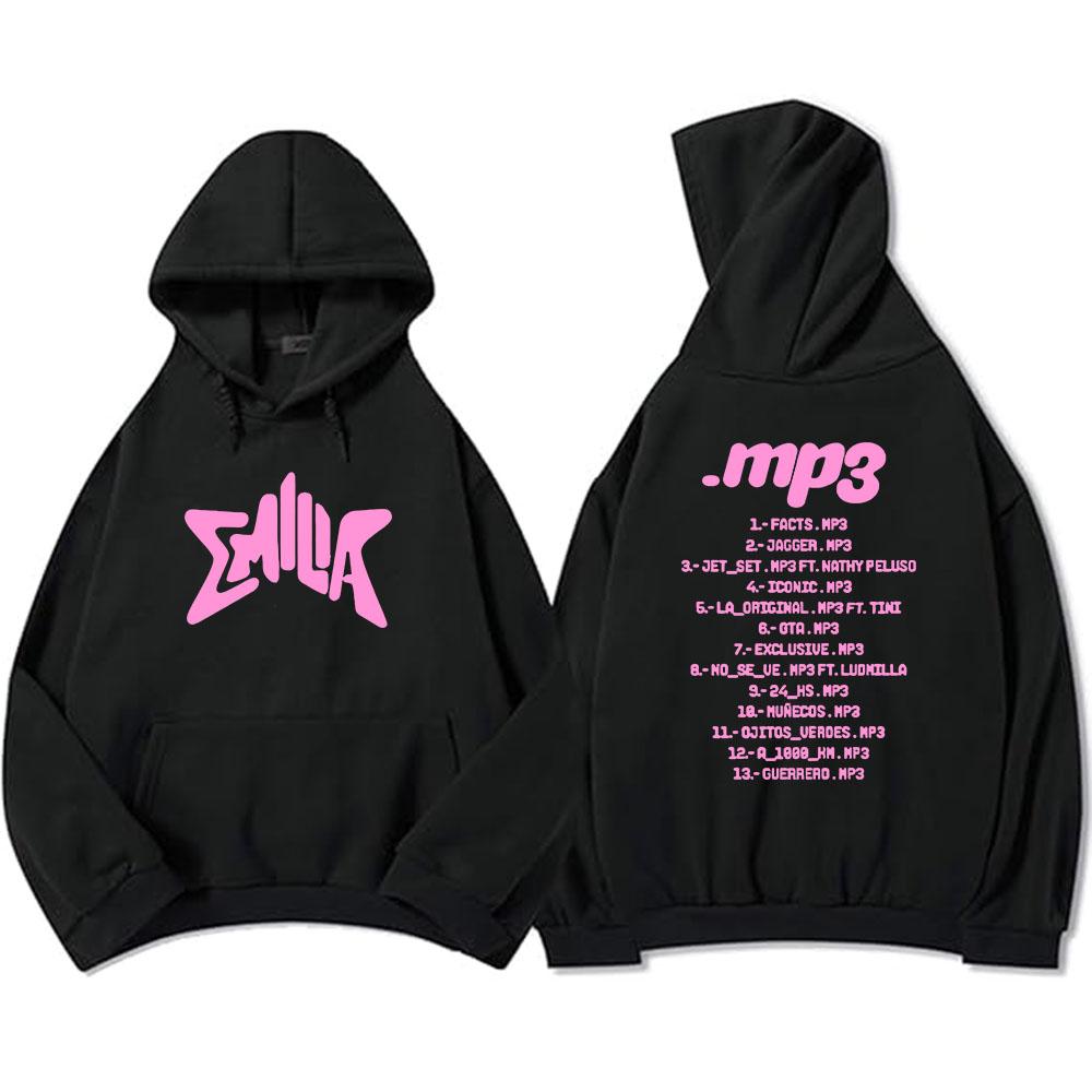 Streetwear Album MP3 Emilia Mernes Hoodies Men Hooded Sweatshirts Sudaderas Hombre Comfortable Long Sleeve Clothes Mens