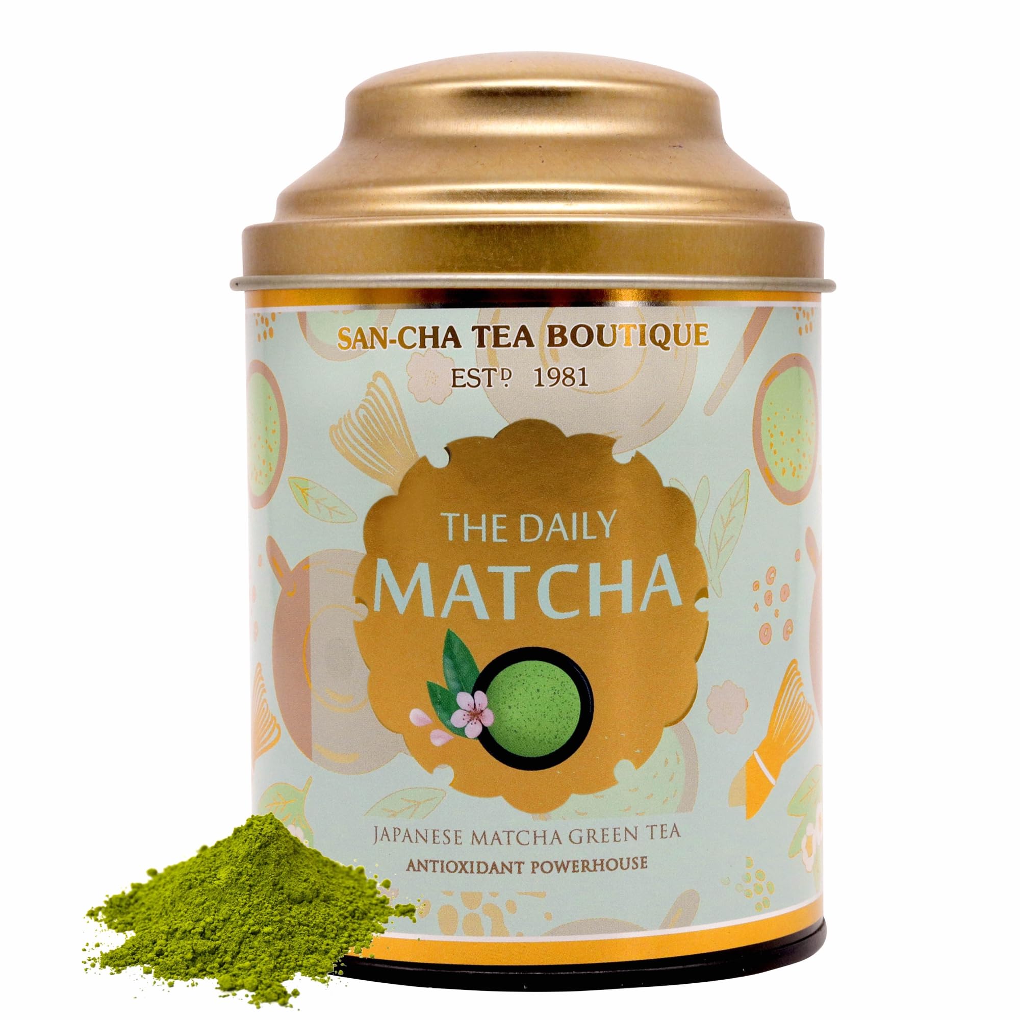 Sancha Tea Boutique, Daily Matcha, Authentic Japanese Matcha Tea, Fine Powder, Harvested in UJI- KYOTO, Umami Flavour Rich