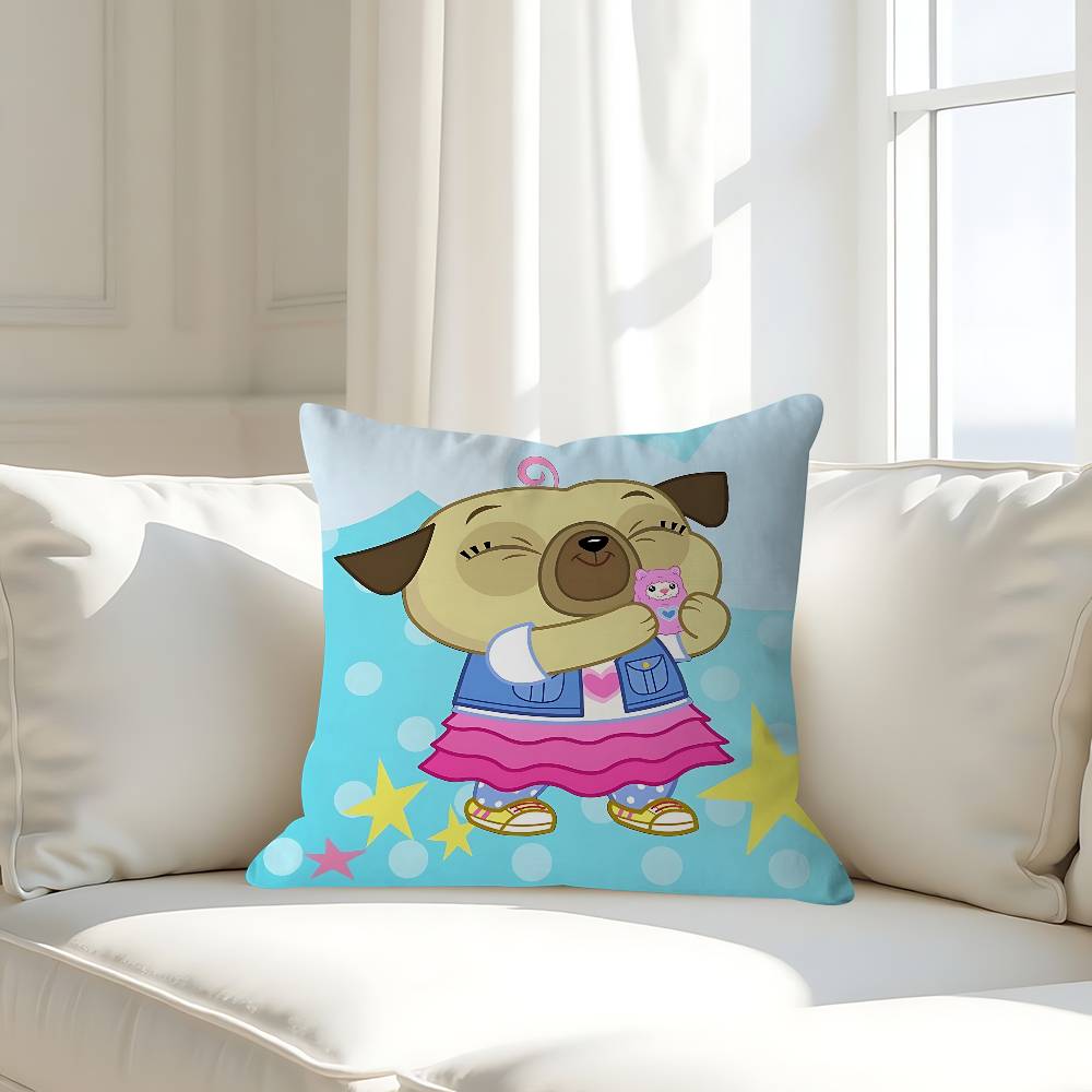 Cartoon C-Chip And P-Potato Pillow Case Removable Washable Cushion Cover – All-Season Soft Linen