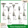 Steel Wire Adjustable Picture Hanger Set for Gallery Display