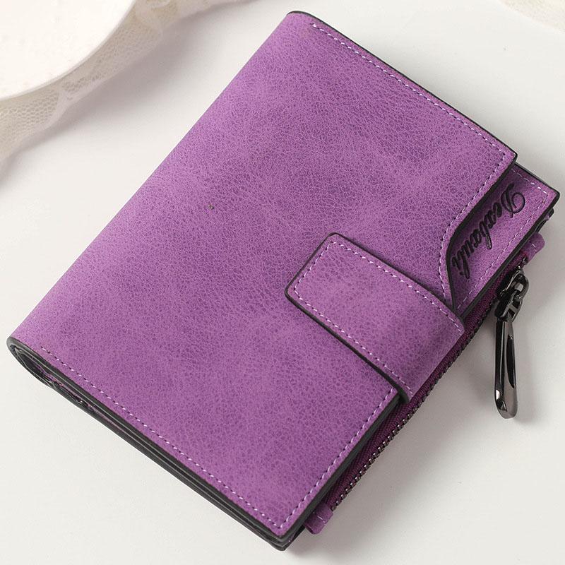 

Women PU Leather Matte Short Wallets Female Fashion Zipper Hasp Small Wallet Ladies Credit Card Holder Short Coin Purse For Girl