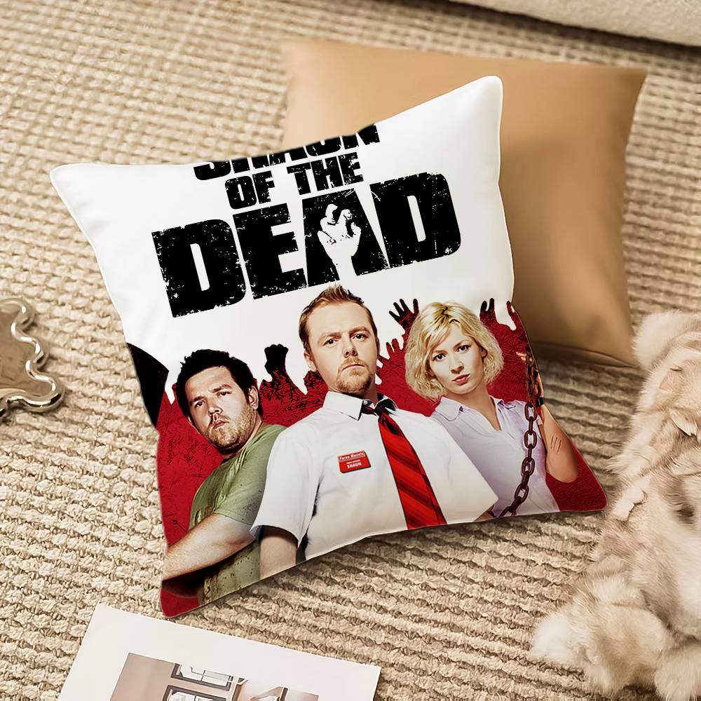 S-Shaun-n of the Dead Pillow Case Anti-dustmite Invisible Zipper Sofa Bed