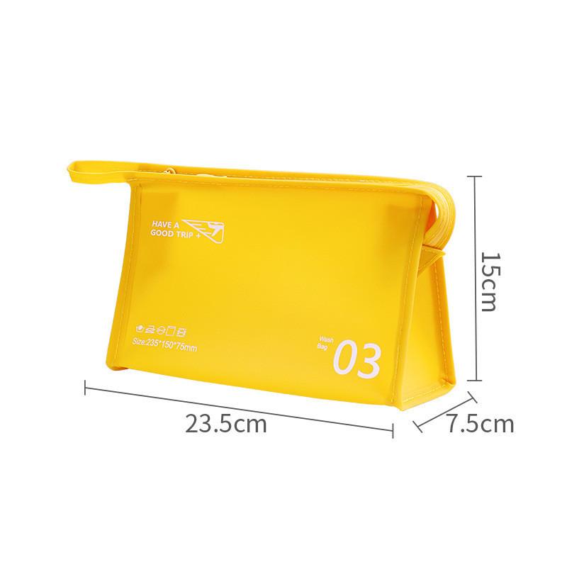 

2310 Modern Simple Pvc Handbag Style Makeup Bag For Travel Cosmetic Storage Yellow