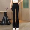 Women S Slim Fit Butt Lifting Lace Flared Split Ankle Pants