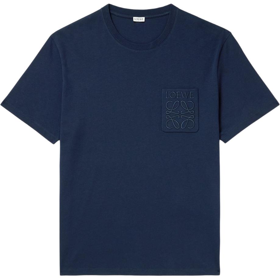 LOEWE T-Shirts Men's Blue Crew Neck Thin H526Y22XBC-9602