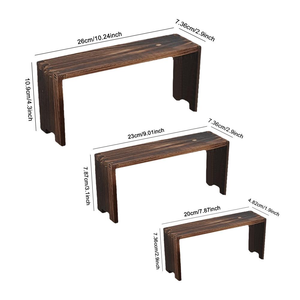 3patrový dřevěný stojan na vystavení Stolní organizér Stojany na vystavení jídla Dřevěný stojan na vystavení Sada pro Cupcakes Sběratelské předměty Šperky Parfém