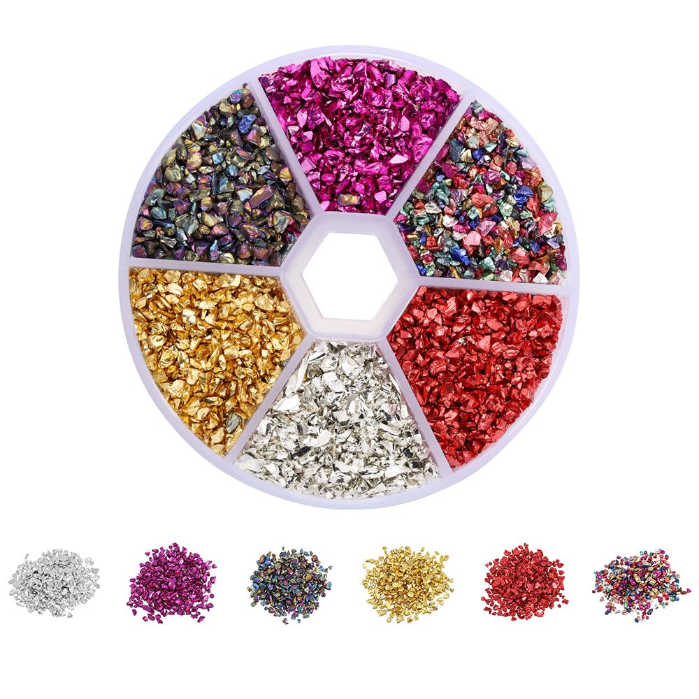 1Box Broken Glass Stones Resin Fillings For Epoxy Resin Mold Crafts Nail Art Decorations Handmade Jewelry Making Mold Fillings