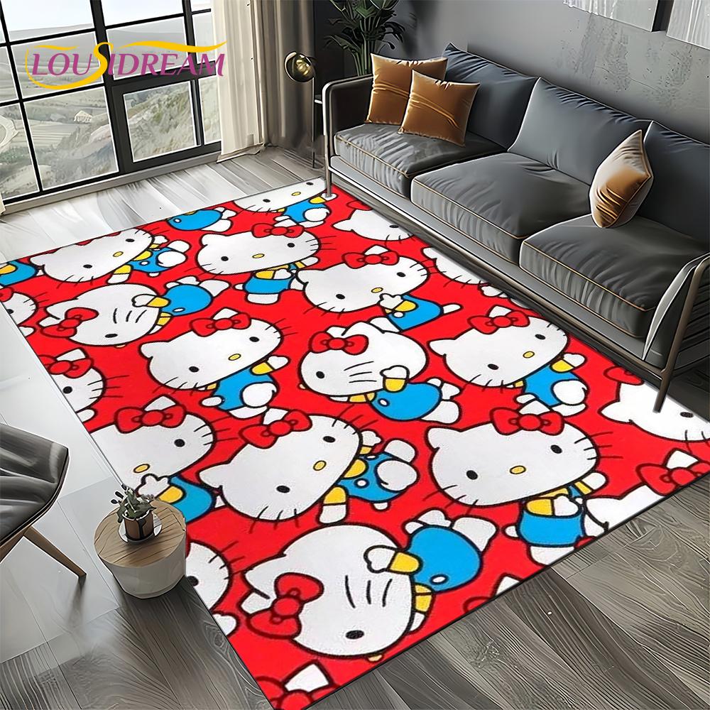 27 Style Cute Kuromi Cartoon Sanrio Carpet Rug for Bedroom Living Room Home Sofa Decoration,kids Large Decor Floor Mat Gift Girl