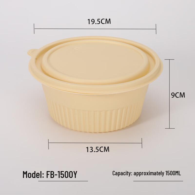 Eco-Friendly Corn Starch Biodegradable Disposable Food Containers with Lids