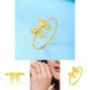 Precious Gold Plated Butterfly Bow Ring With Cute Geometric Design For Lovely Gifts