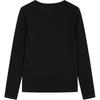 Calvin Klein Jeans Logo Straight Cut Crew Neck Long Sleeve T-Shirt Women Tops Black J225484BEH