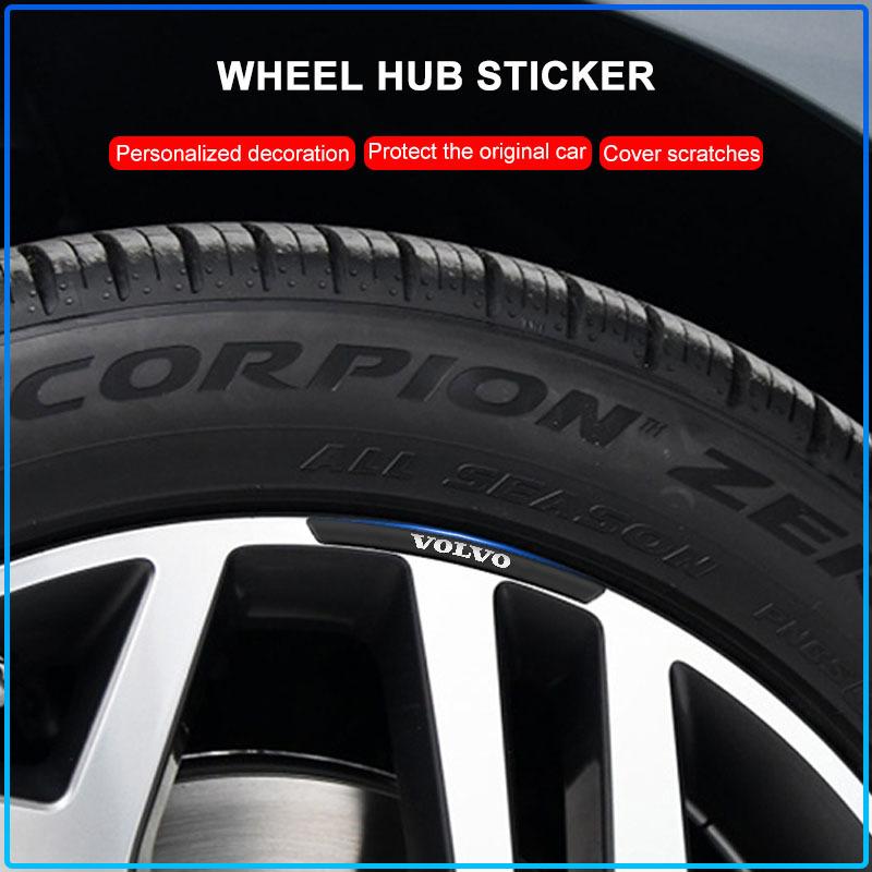 Aluminum Car Wheel Hub Badge Tire Rim Stickers Decoration Accessories Emblem For Volvo 240 C70 S40 S50 S60 S70 S80 S90 V40 V50 V60 V90 XC40 XC60 XC90