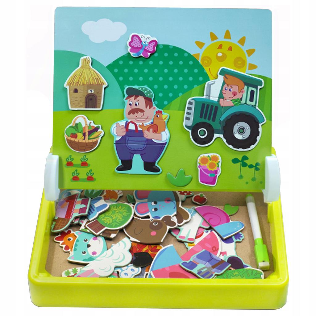 Magnetic Dry-erase Board Animal Farm Puzzle Zkb