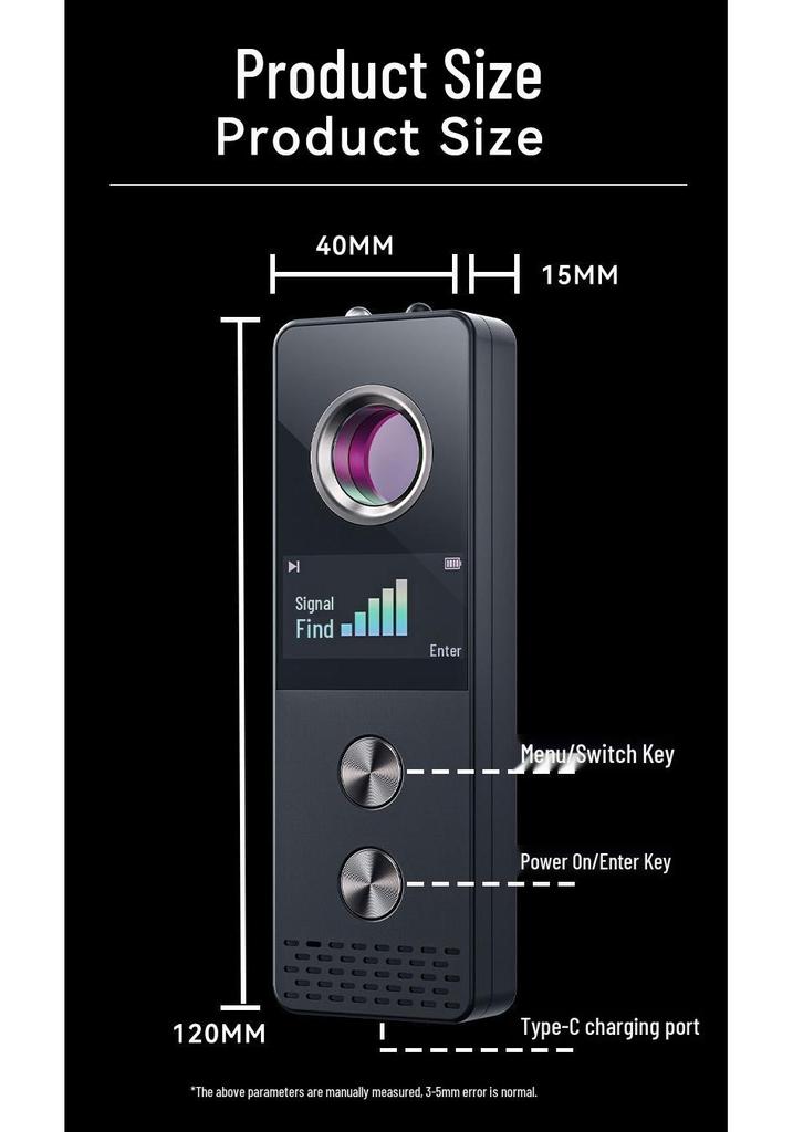 S88 Wireless Infrared Anti-Peeping & Anti-Positioning Camera Detector with Display Screen