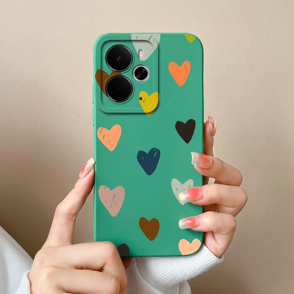 Trendy Floral Soft Silicone Case For Realme 14T 14 Pro Plus Lite 5G Protective Cover For Realme14T Realme14Pro Plus Lite Fundas