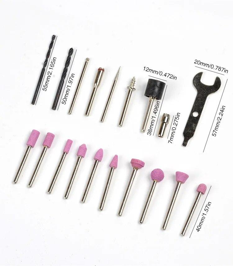 40pcs Mini Multifunctional Electric Sanding Head Set, Rotary Polishing Kit For Electric Sanding Drill Rotary Tool Attachment, El