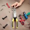 3-Piece Industrial Grade Steel Pliers Set, Electrician Special Wire Cutting Diagonal, Multifunctional Needle-Nose Hand Tools Kit