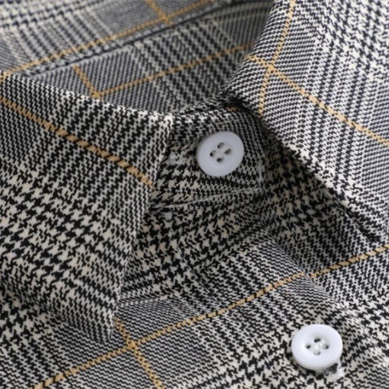 Classic Plaid Shirt Detachable Collar for Women Cotton Fake Collar Vintage Lapel Blouse Top Shirt Neckwear False Collar