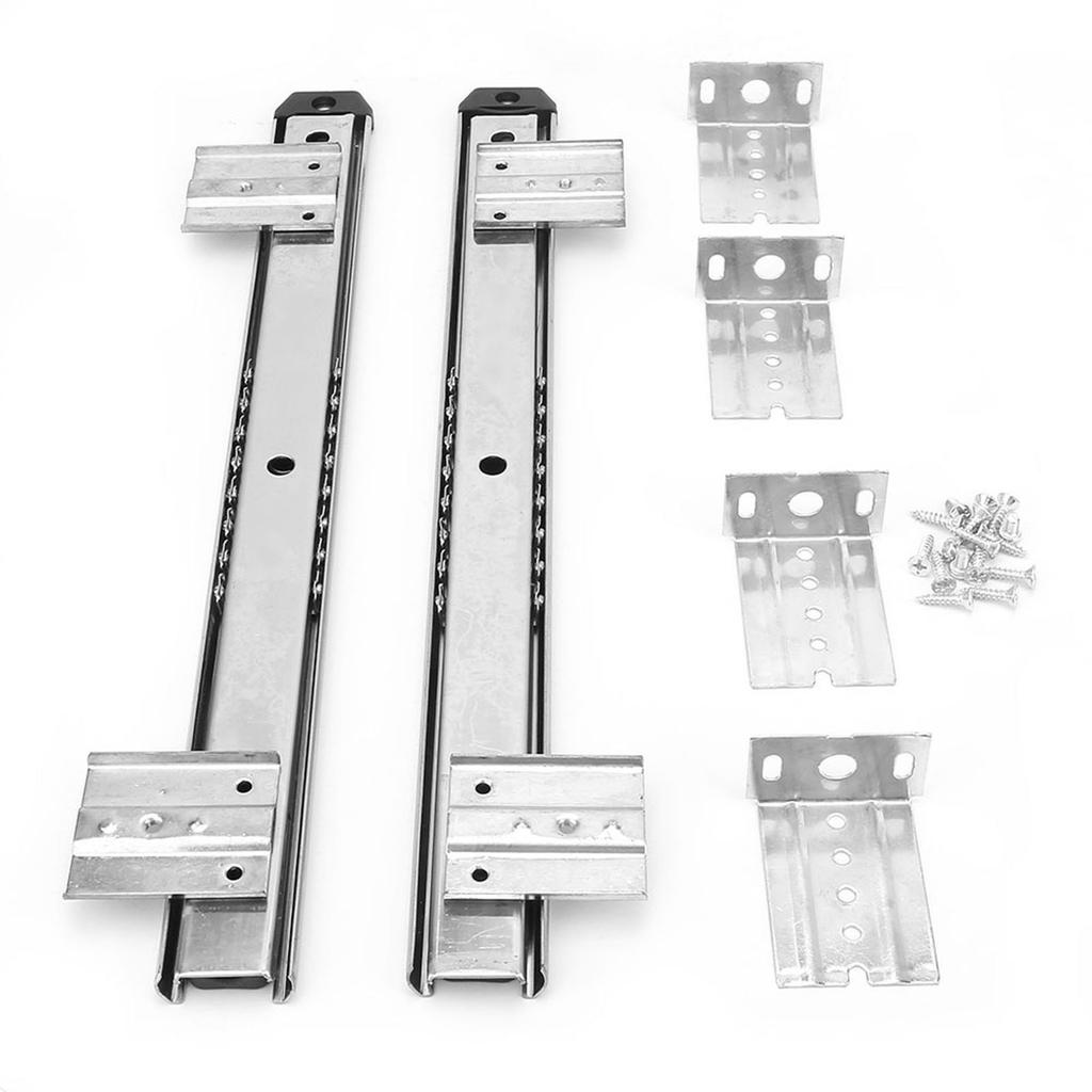 2Pcs Thickened Cold Rolled Steel Computer Desk Keyboard Slide Rail Bracket