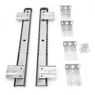 2Pcs verdickt kaltgewalzte Stahl Computer Schreibtisch Tastatur Gleitschiene Halterung(Weiß)