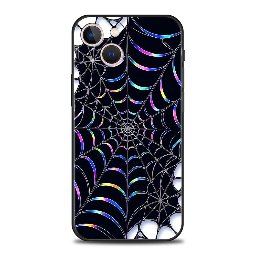 Phone Case Cover for iPhone 17 16 15 14 13 12 Pro Max 11 Pro Max 17 AIR Plus Shockproof Soft TPU Shell Spider Web Fundas Capas