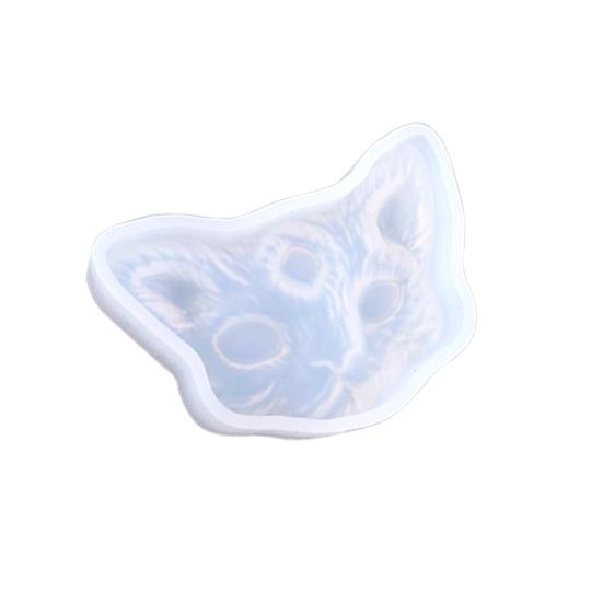 Silicone Mold 2/3-eye Cat Head Jewelry Making DIY Handicraft Mould Epoxy Tool