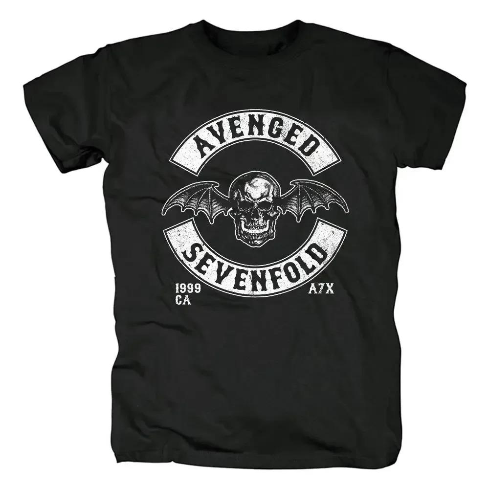Herren Oberteil Rock Dunkel T-Shirts Avenged Sevenfold Band Nightmare Schwarz Klassischer Stil T-Shirt Grafik Kurzarmshirt Unisex