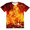 T-Shirts for Children 3D Print Flame Lightning Casual Boys Girls Tops Summer Crew Neck Short Sleeves 2025 Children's Clothing