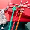 Santa Claus & Reindeer Christmas Gel Pen - Black Ink, Creative Water-Based Stationery for Students