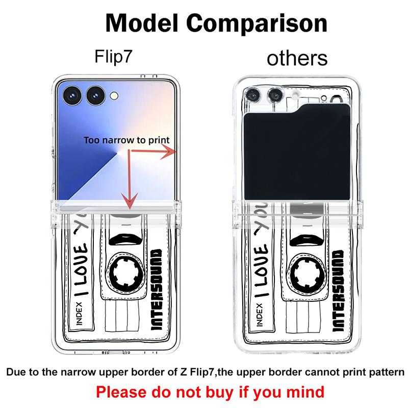 Vintage Camera Pattern Case For Samsung Galaxy Z Flip 8 7 FE 6 5 Z Flip8 Flip7 Flip6 Magnetic Clear Hard PC Folding Phone Cover