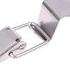90 Degrees Duck-Mouth Buckle Hook Lock Stainless Steel Spring Loaded Draw Toggle Latch Clamp Clip Silver Hasp Latch Catch Clasp