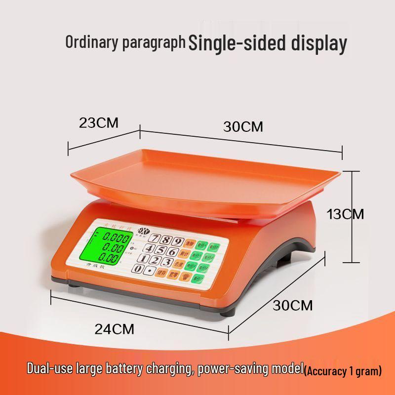 

Compact Commercial Kitchen Scale for Weighing Fruits and Vegetables 10g Precision
