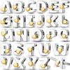 Compatible With Authentic Bracelets Do It Yourself AZ Alphabet Charm Bead Charms Bead Copper CZ Zircon LOVE Letter Dangle Pendant Jewellery Gift