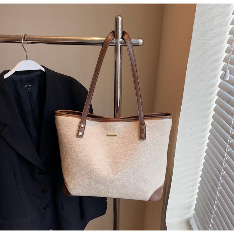 Frosted retro bag women's large-capacity new spring and summer versatile casual shoulder shopping bag tote bag